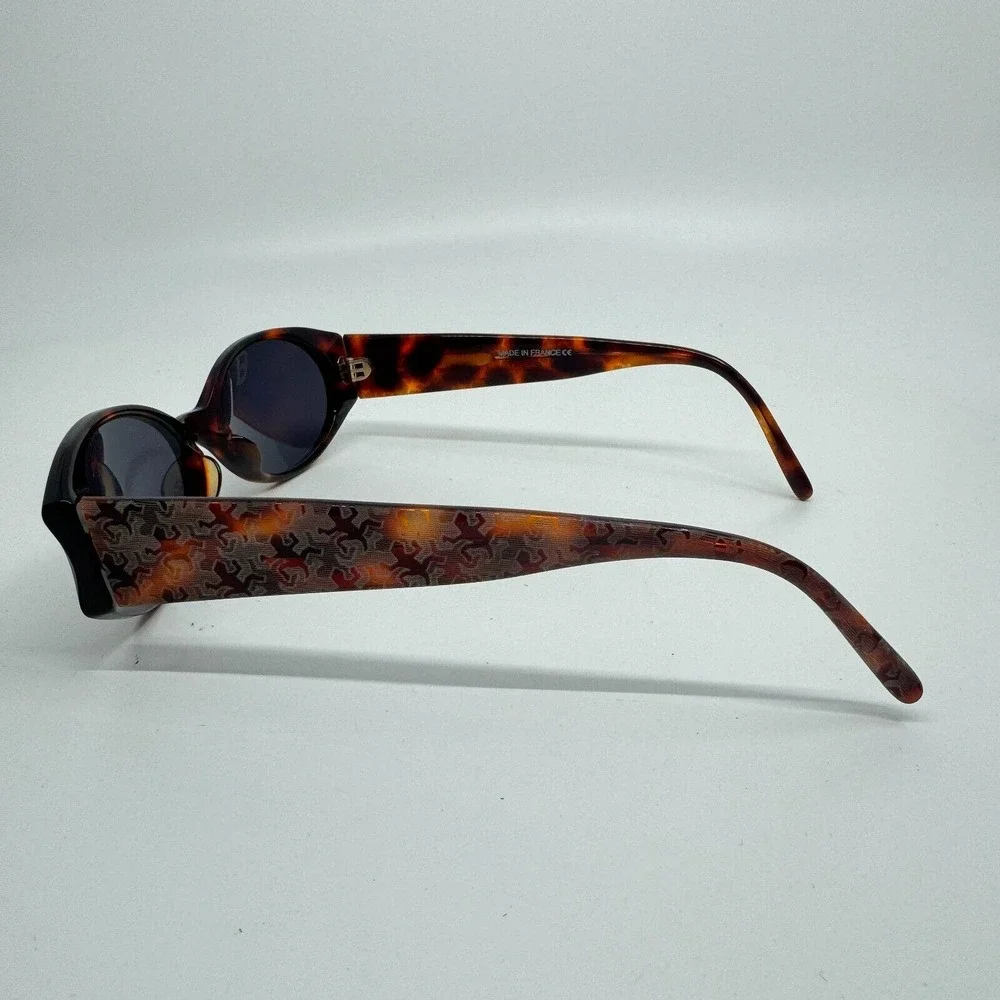 Unbranded Brown Tortoise Sunglasses with Geckos on Arm Black Lens H10470‎